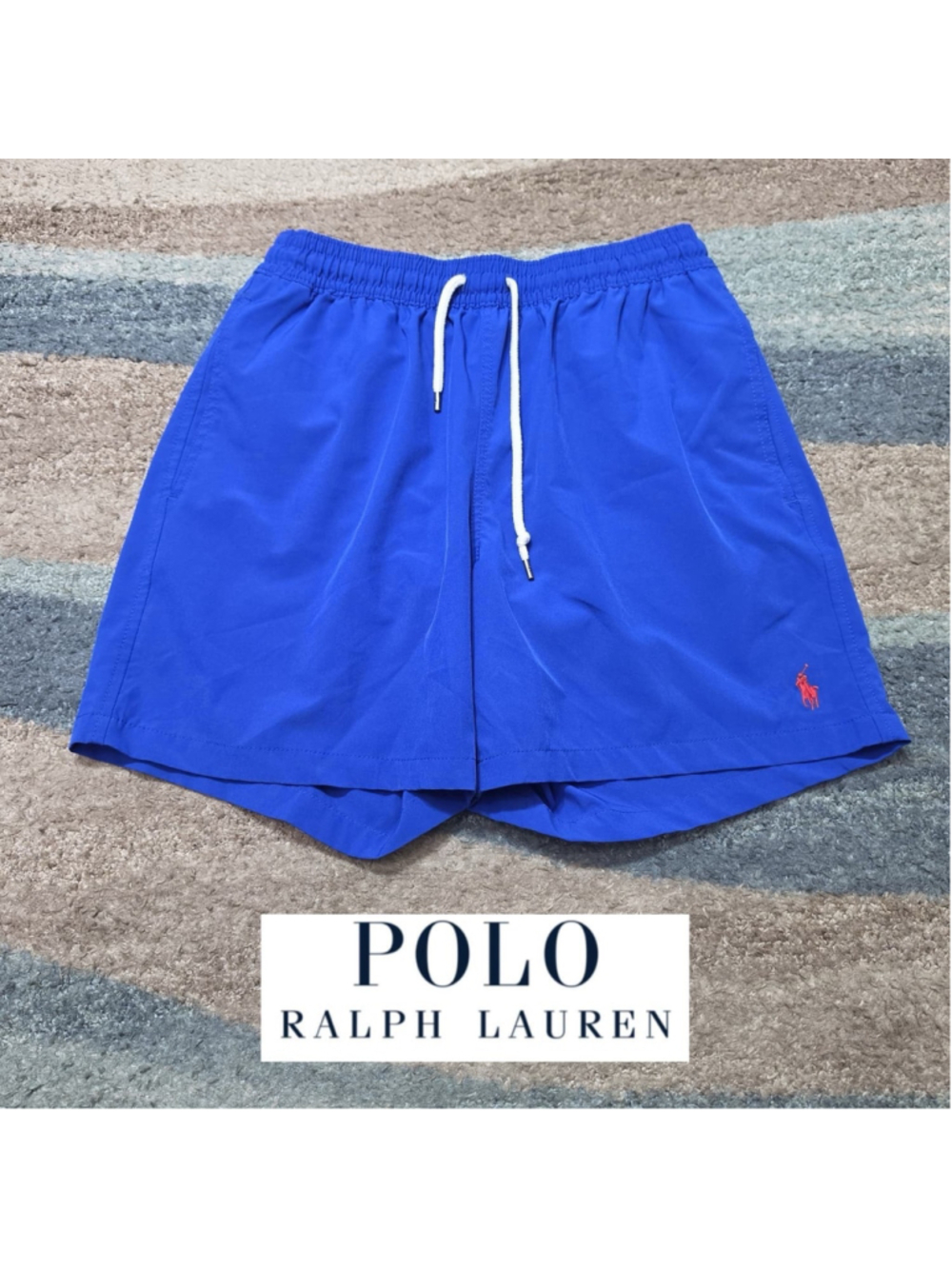 Polo Ralph Lauren Swim Trunks Men’s Small Blue Pony Logo Mesh Lined Swim Shorts